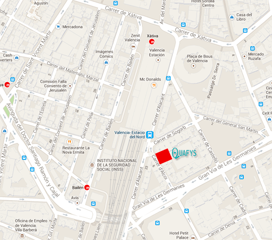 Plano de ubicación de Quafys, S.L.